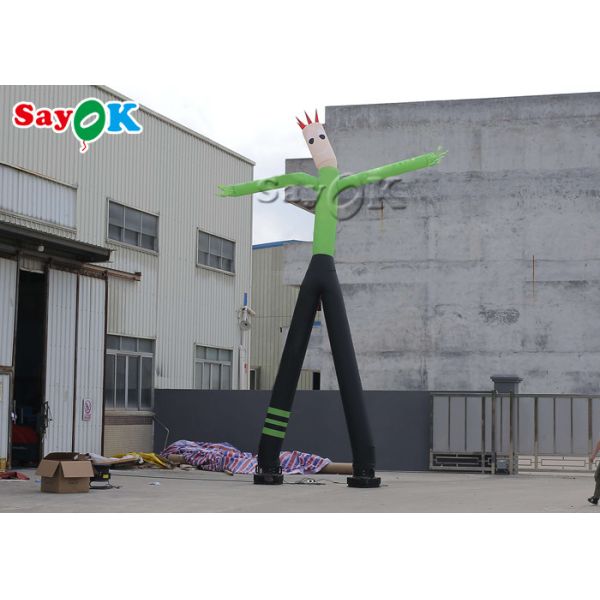 Танцуя раздувная рука человека 8m 24ft зеленая мини тряся раздувного человека танцора воздуха с 2 ногами