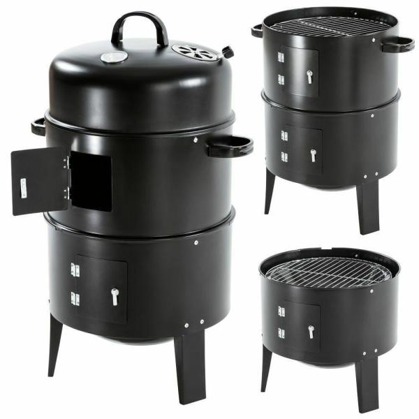 Outdoor Barrel Charcoal BBQ Grill Suitable for 6-8 People 0.8MM Material Thickness