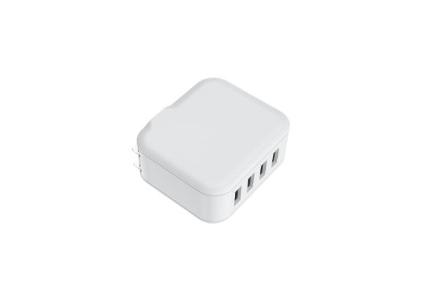 PC 94 V0 European USB Wall Charger , 75g 4 Port USB Wall Outlet