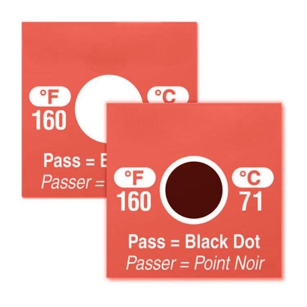 Irreversible Waterproof Temperature Sensitive Labels 40-180℃