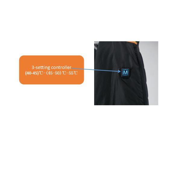 Winter Long Sleeved Jacket For Men With Battery Power Heating