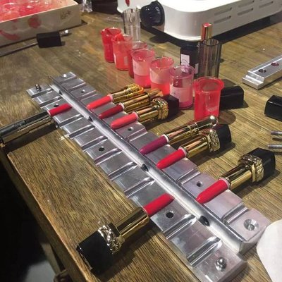 Lipstick Production Line Lipstick 12 Holes Bird-Beak Aluminum Mold silver easy to clean