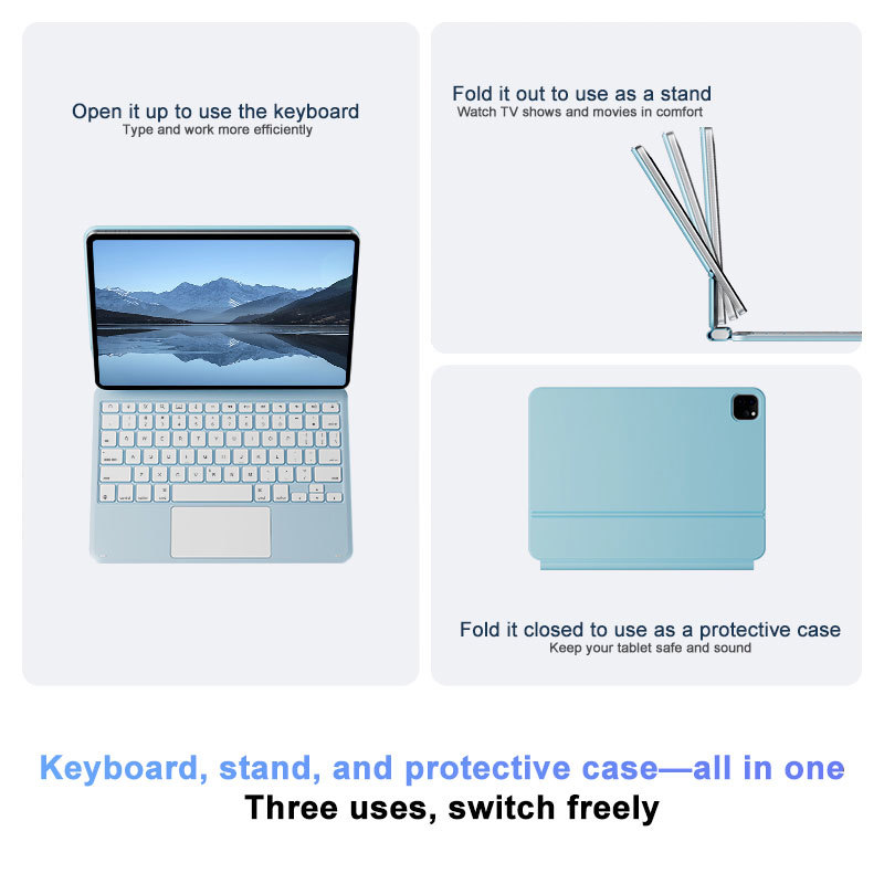 OEM ODM Metal Floating Magnetic Keyboard Multi Language Available Precision Scissor Keys Wireless Tablet Case for iPad 13 12.9