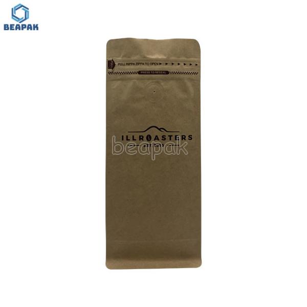 Coffee Doypack Resealable k Kraft Paper Pouch