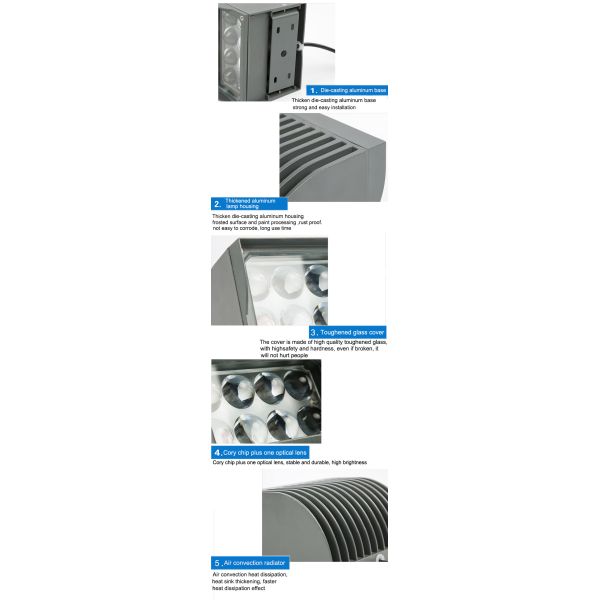 24W LED Beam Wall light spot light ultra long distance outdoor waterproof light column Roman column super bright outdoor