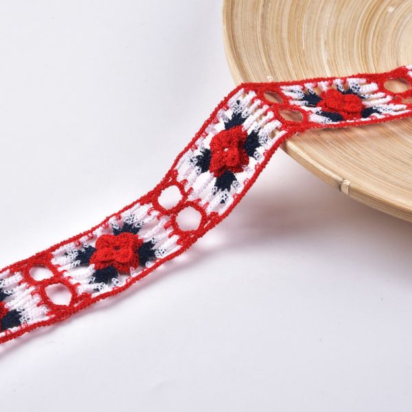 Вышивка шнурует отделку 45mm