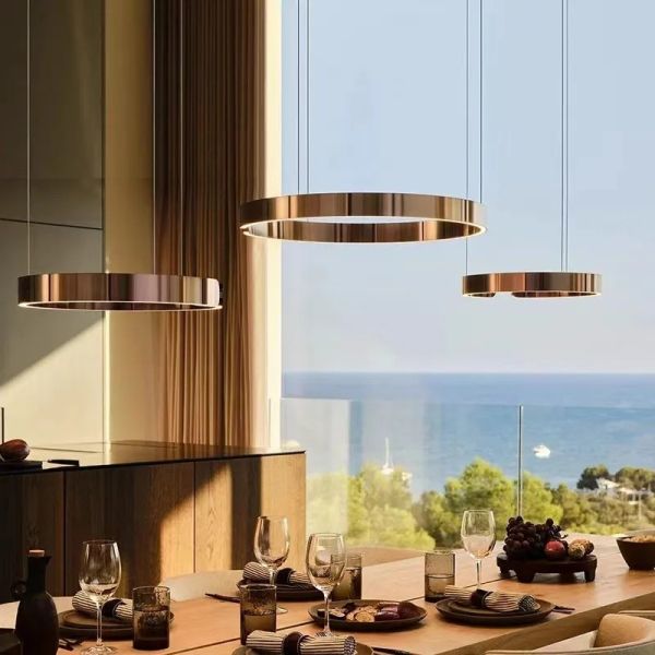 Mito sospeso chandelier Nordic Led Dimmable ring light staircase lamp (WH-NC-134)