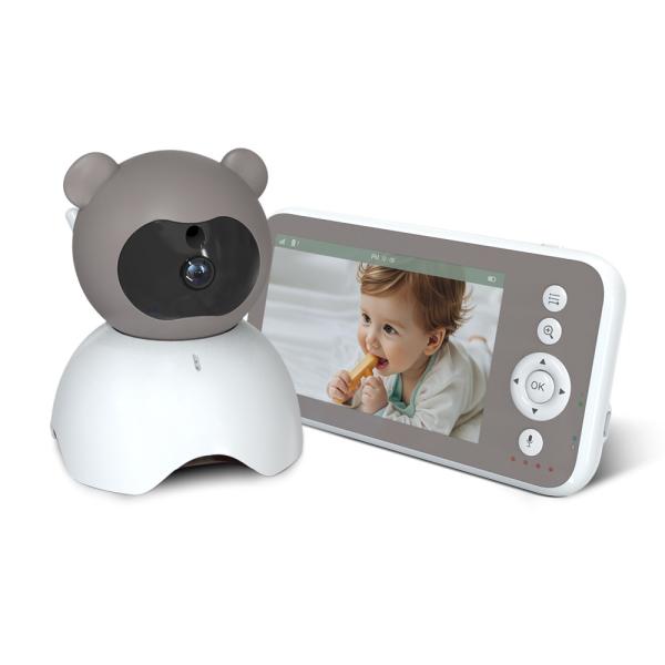 5000mAh Rechargeable Battery and RF2.4GHz FHSS Technology for Plug And Play Infant Video Babyphone 2 Way Full HD Monitor