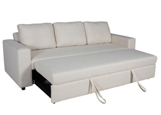 Wooden Frame Furniture Sofa Bed Durable Foam Imitated Linen Plastic Legs