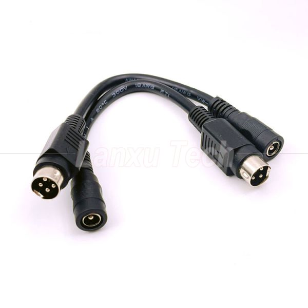 4 pines Mini DIN a DC Jack femenino 5.5x2.1mm Cable de extensión de energía para la cámara DVD TV PC impresora de código de barras