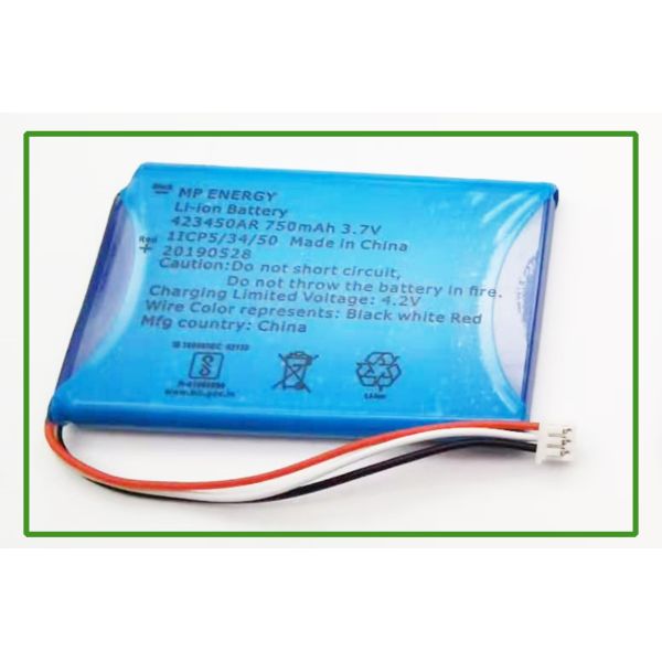 0.5C батарея лития IOT BIS GPS обязанности 423450AR 750mAh