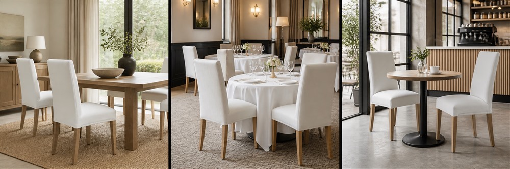 Slipcovered Upholstered Dining Chair – Perfect for Weddings CYC-055