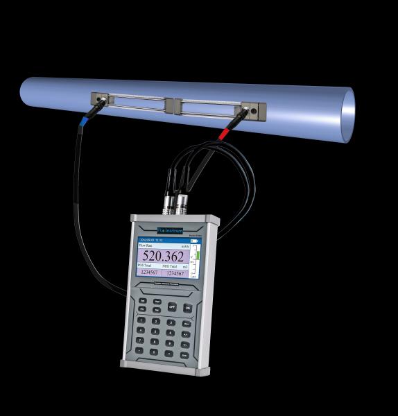 PH301 Portable Ultrasonic Flow Meter with 4.3 inch TFT Screen and IP68 Transducer for Accurate Flow Measurement