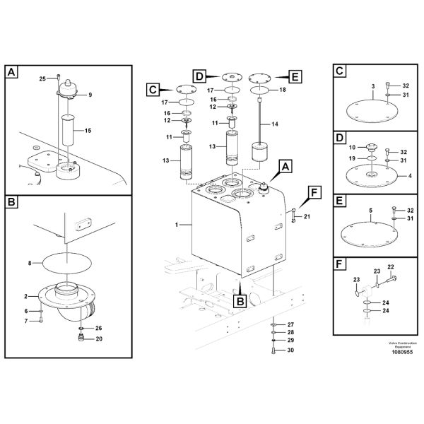 VOE14737475 14737475 Pièces détachées de pellets hydrauliques pour filtres à huile EC200E EC750E HR