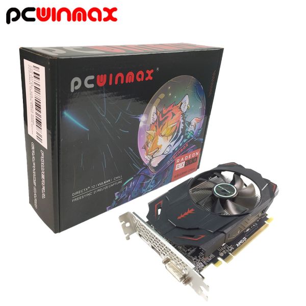 Видеокарта GPU 128-Bit игры ПК компьютера ITX PCWINMAX Radeon RX 550 4GB GDDR5 видео-