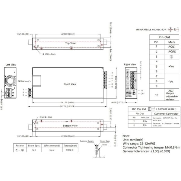24V 600W Industrial Power Supply 220VAC DC Power Supply