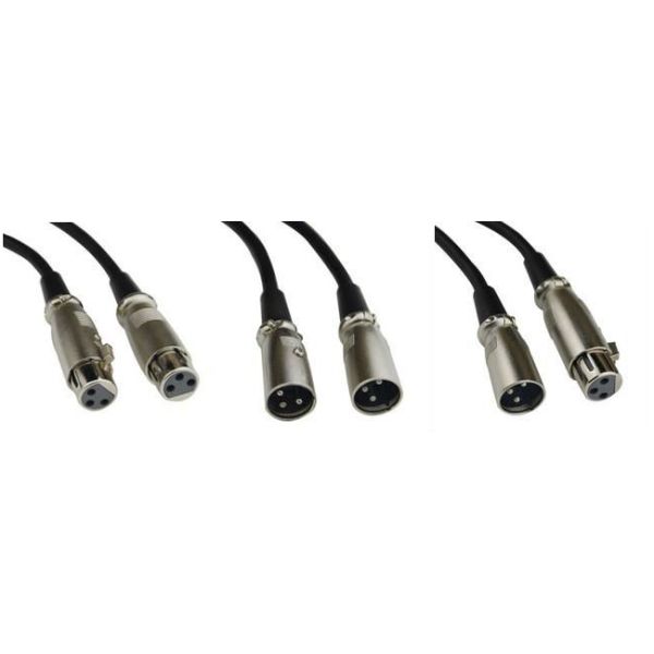 3 Pin XLR Microphone Extension Cable Male To Male Wire Different Length