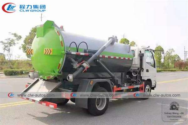 Caminhão da sução da água de esgoto do vácuo de KAMA 4x2 5000L para serviços do saneamento