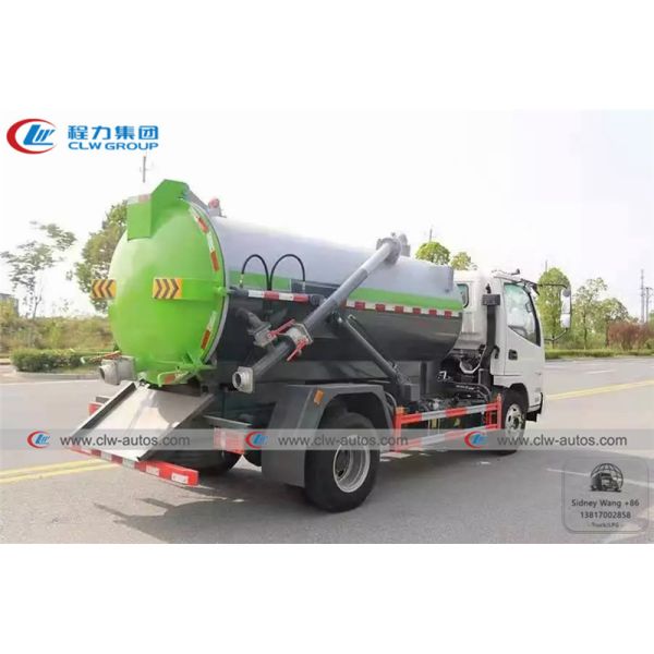 KAMA 4x2 5000L Vacuum Sewage Suction Truck For Sanitation Services