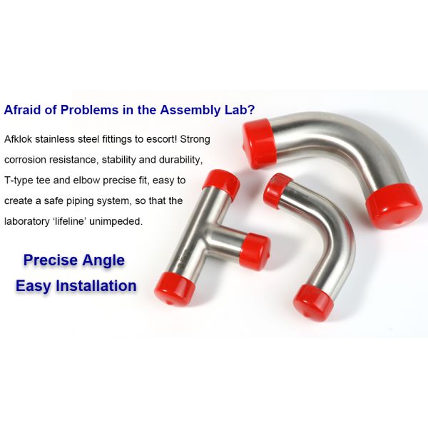 Welded elbows and tees for high purity gases 1.65 wall thickness 1.5‘ 1’ 1/4’ EP