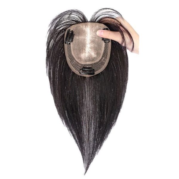 Remy Hair HD Lace Closure Frontal Toupee Silk Base Straight Toupee Hair Toppers Pieces For Women Human Hair Wigs