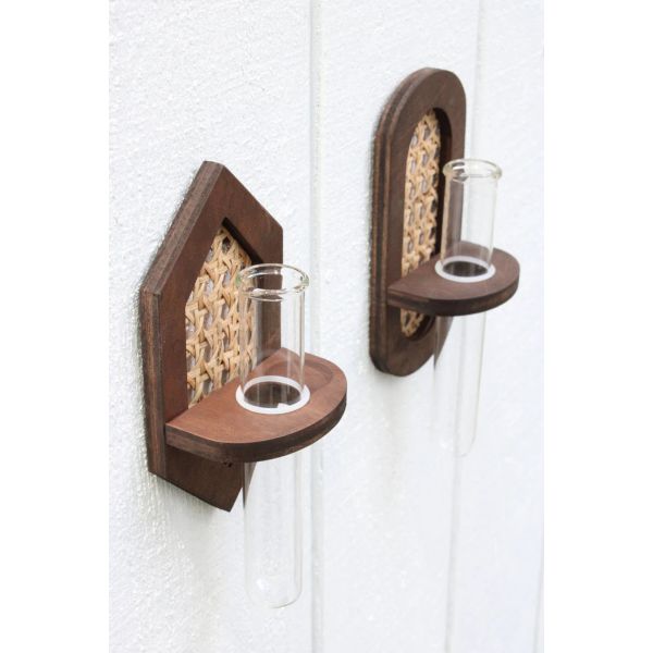 Wall Hanging Boho Hydro Planter Wall Planter with Silk-screen Printing/Burned