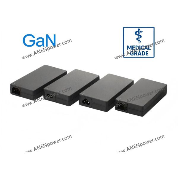 130W GaN Medical AC Adapter, 20V 6.5A Output for Diagnostic Console