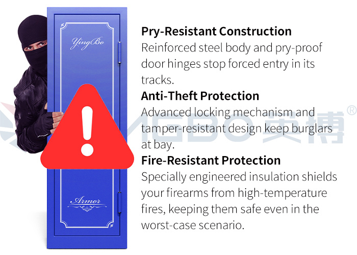 Gun And Document Safe WiFi Connected Safe Custom Logo Weapon Safe Box