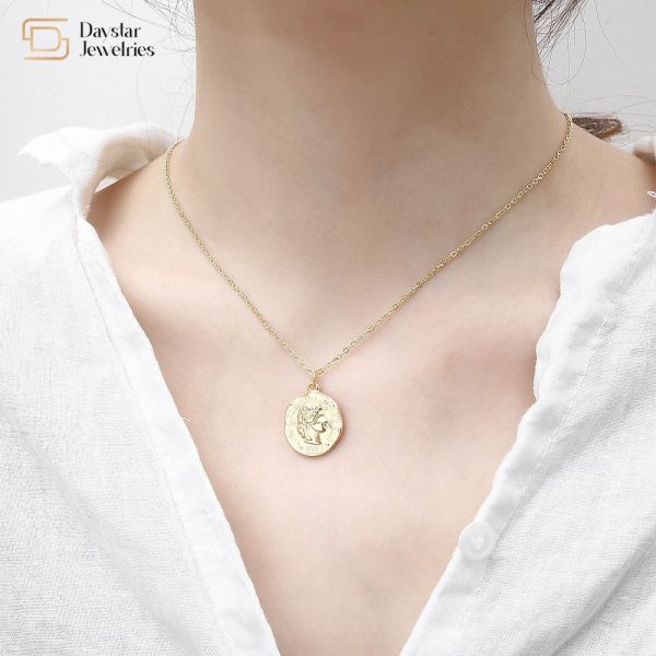 покрытый золотом шкентель монетки ферзя Элизабет стальных ювелирных изделий титана 18k незаконный