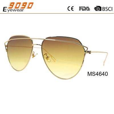 Sunglasses with metal frame, new fashionable design style, UV 400 Protection Lens