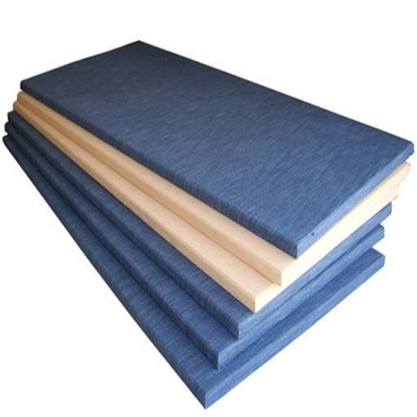 Meeting Room Decoration Square Edge Fiberglass Acoustic Wall Panel B2 Fireproof Grade
