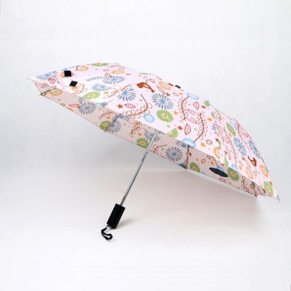 Automatic Women'S Two Fold Umbrella 190T Ployester Ladies Telescopic Umbrellas