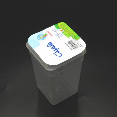 PVC bottles Embossed Aluminum Foil Lids For Yogurt Anti Tear Heat Seal MOPP