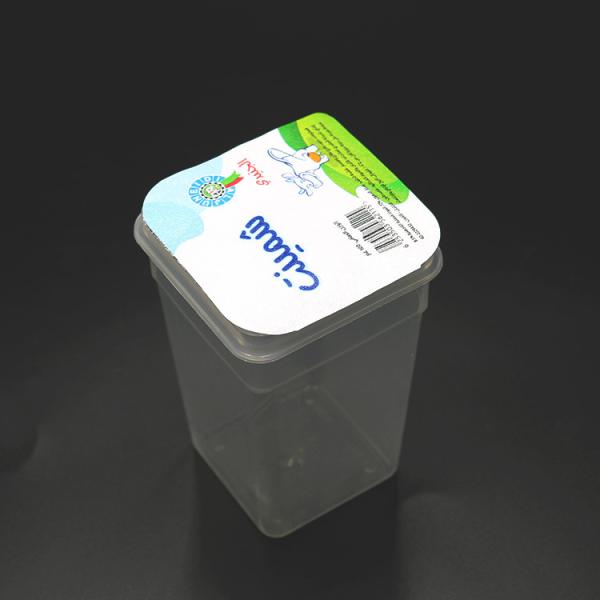 PVC bottles Embossed Aluminum Foil Lids For Yogurt Anti Tear Heat Seal MOPP