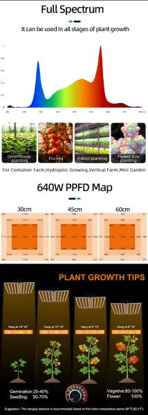 Dimmable 600w LED Full Spectrum Grow Light For Indoor Plant Full Spectrum 600w LED Grow Light