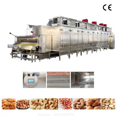 PLC Controlled Industrial Food Roaster Machine with Stainless Steel Construction and 3000kg/h Capacity