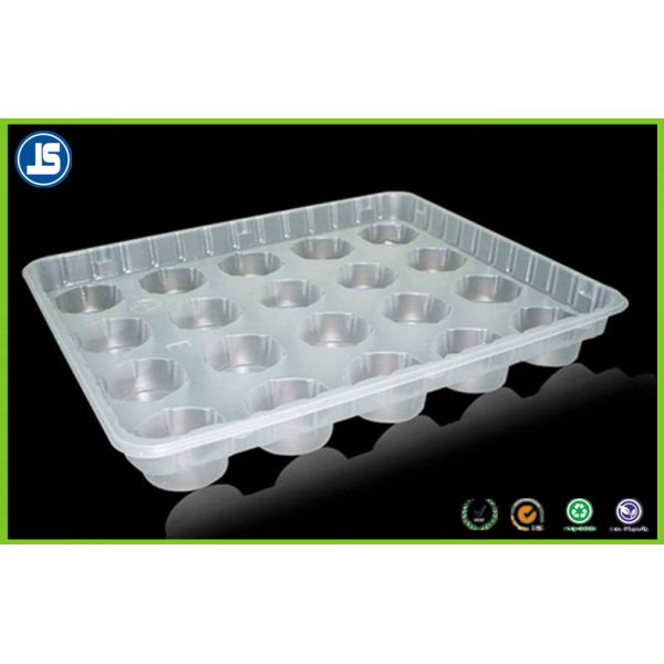 Pharmaceutical Blister Packaging Tray For Biscuit Macaroon , Soft Transparent PVC