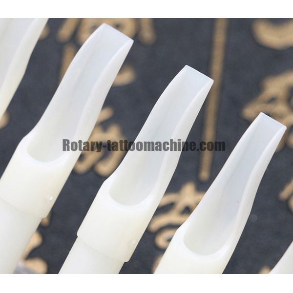 White Tattoo Gun Tips Medial Plastic Material Ethylene Oxide Sterilized No Safe Risk