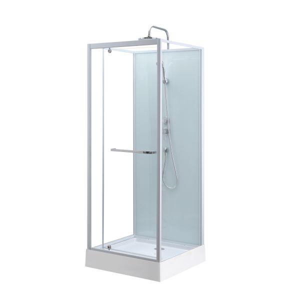 Fashion Pivot Door, Corner Shower Stalls , Square Shower Cabin with Grey acrylic tray