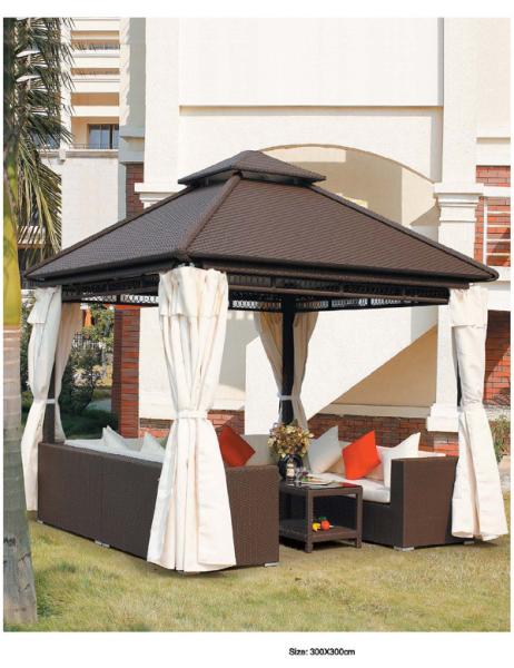 China outdoor house tent outdoor square gazebos rattan canopies 1102