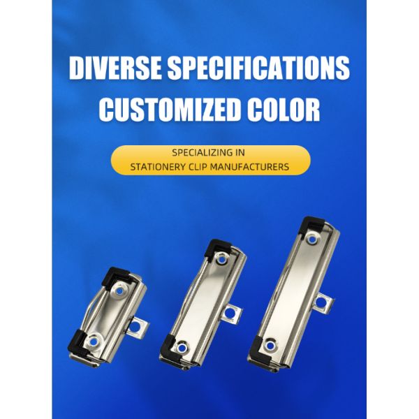 Pinzas rectangulares para portapapeles, clips metálicos para blocs de notas, 70*30mm, con protectores de esquina y colgadores