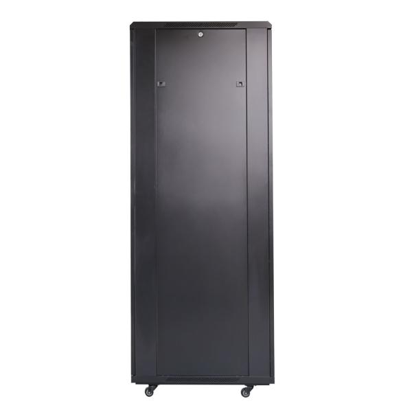 19 pouces 42U 600x800mm Centre de données à double ventilation Racks serveur avec serrure de poignée RAL9004 Armoires de serveur noir porte d'entrée en forme d'arc
