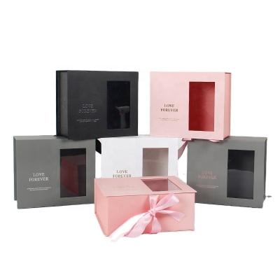 Wedding Favor Box Packaging Cardboard Cosmetic Paper Soap Flower Gift Boxes With Window