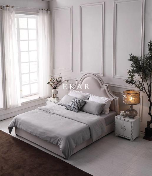 Modern Foshan Bedroom Furniture Wooden King Size Bed