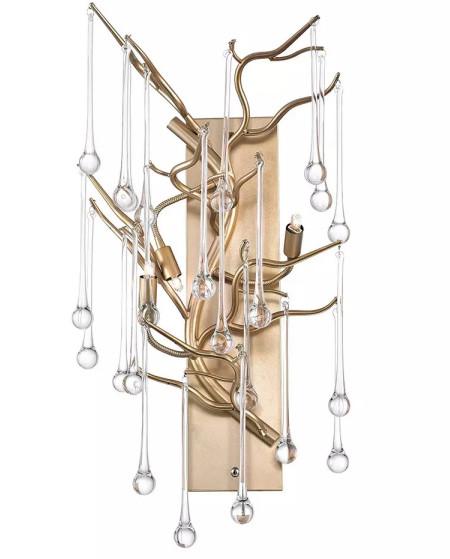 Sconce L280*W220*H460 стены металла падения Кристл ясности K9