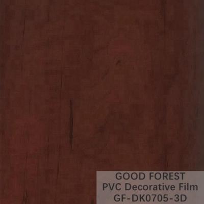 ODM PVC Interior Film Blistering Decorative Wooden Grain Red Color