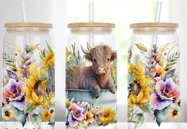 UV DTF16oz cup stickers holographic cup stickers pen stickers cartoon stickers popular patterns