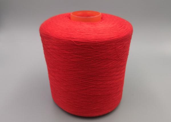 Spun Poly Thread Dyed Polyester Yarn Ring Spun / TFO Yarn Plastic Cone Knotless 40/2
