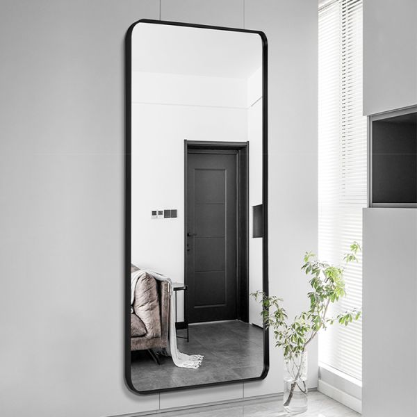 Aluminum Frame Retangular Full Length Dressing Mirror Explosion Proof Rectangular Wall Mirror