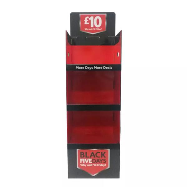 Promotional Cardboard Shelf Display Retail Product Easy Assemble